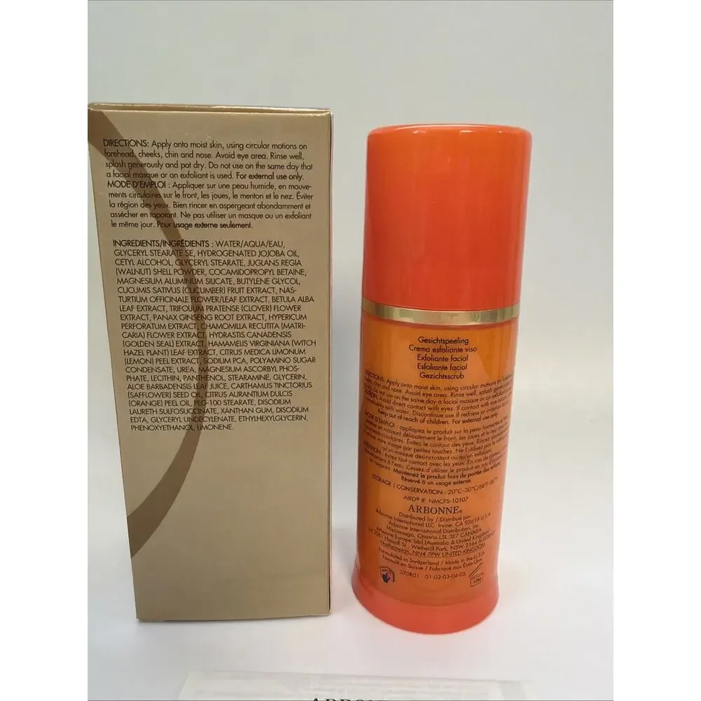 New Arbonne NutriMin Re9 C REveal Facial Scrub 4.5oz Anti-aging USA‎ Made Beauty